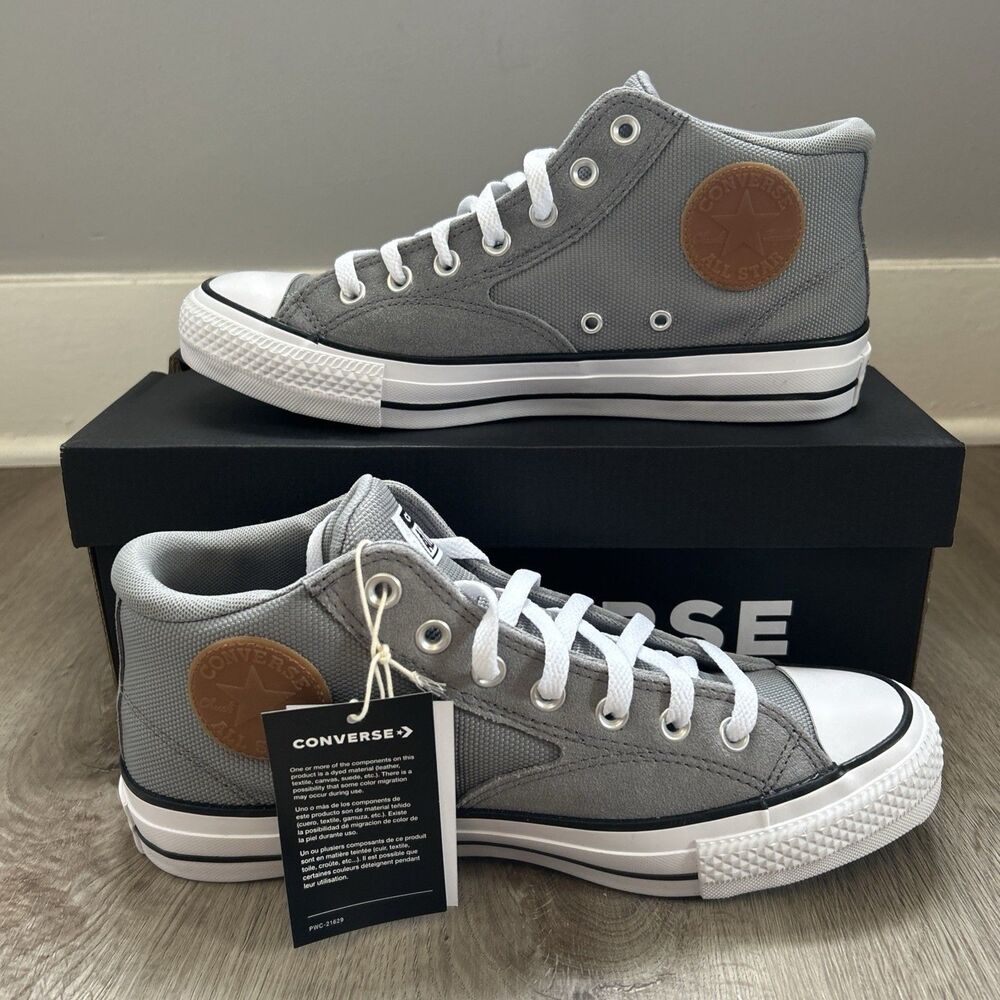 Converse CTAS Malden Street Mid Canvas Mens 12 Gray Shoes Sneakers A09499C NEW